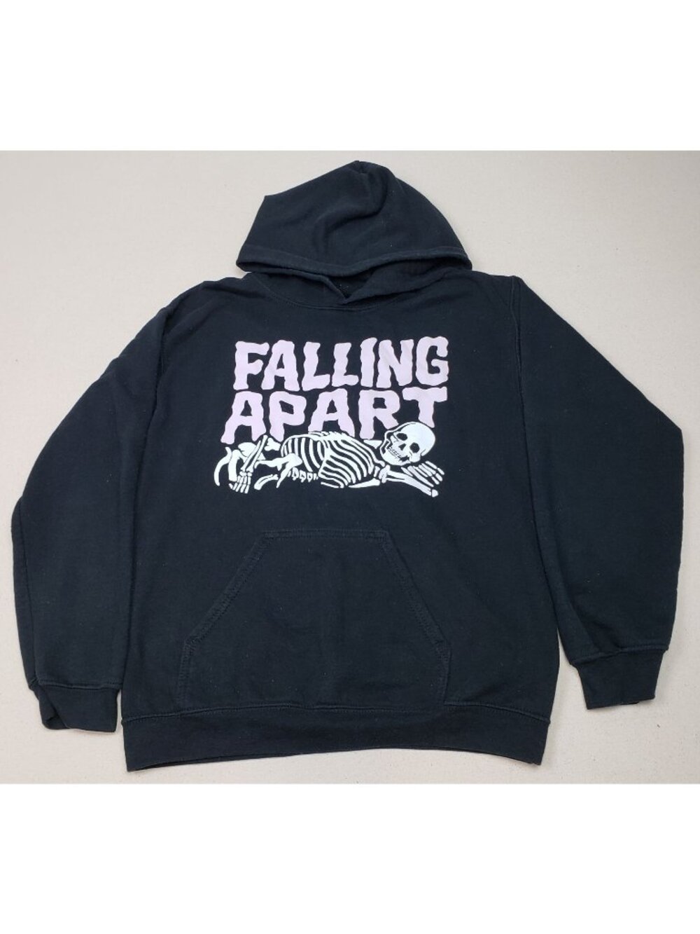 Falling Apart Skeleton Blk Hoodie Wicked Clothing Sz S Halloween Goth Whimsygoth